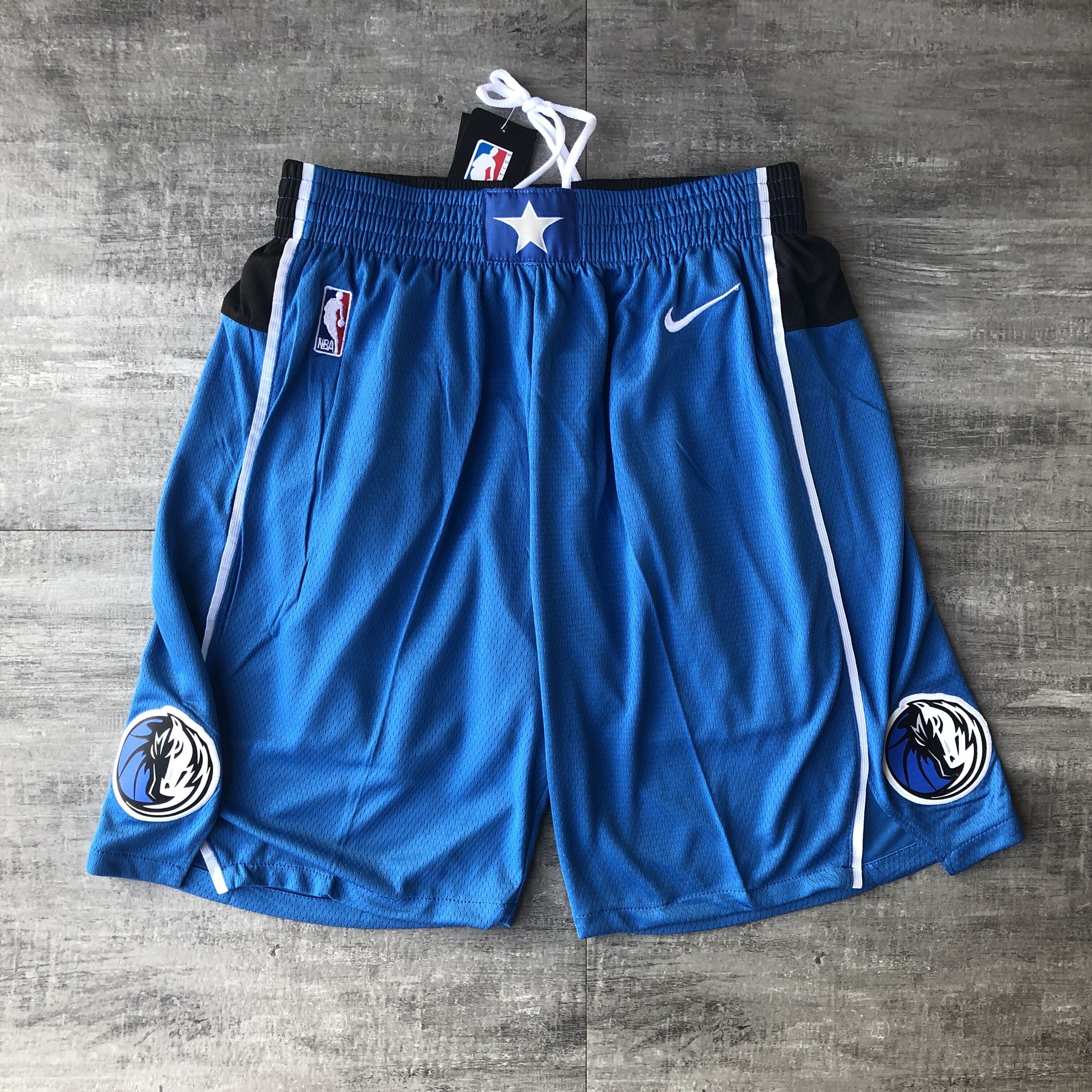 Cheap Men NBA Dallas Mavericks Blue Shorts 04161